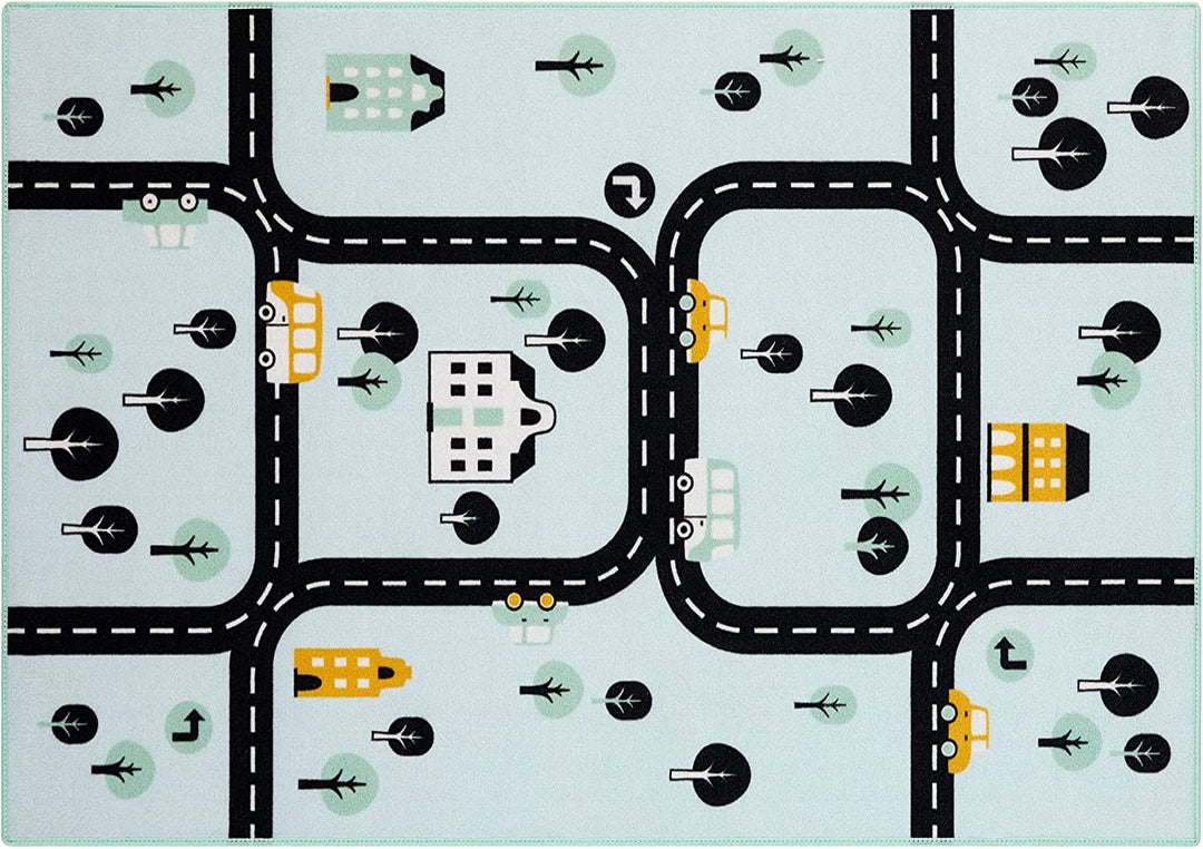 Colorful children's non-slip playmat, ideal for creative & safe fun in any kids' room or nursery. Easy to clean.