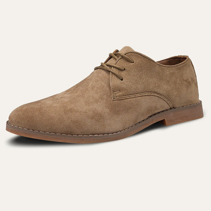 Brown classic lace-up dress shoes for men, versatile formal footwear for business, weddings & smart casual.
