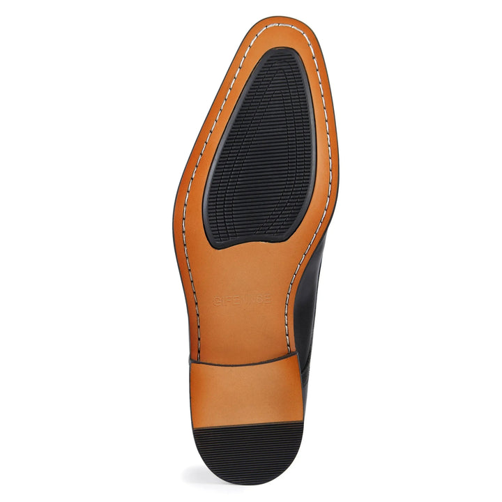 Fashionable men's brown slip-on penny loafers, perfect casual shoes with a classic look.