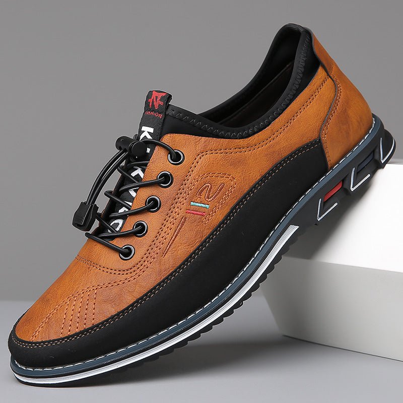 Sophisticated brown leather Oxford shoes for men. Elegant formal footwear with comfortable, quality design.