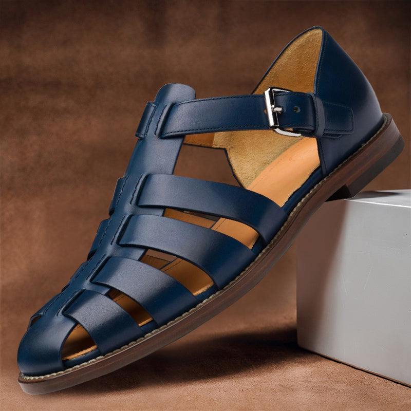 Classic men's closed-toe fisherman sandals with adjustable strap for ultimate comfort, perfect for casual summer wear.