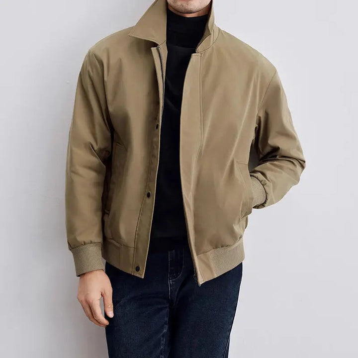 Stylish men's lightweight Harrington jacket, ideal for versatile year-round comfort and casual wear.