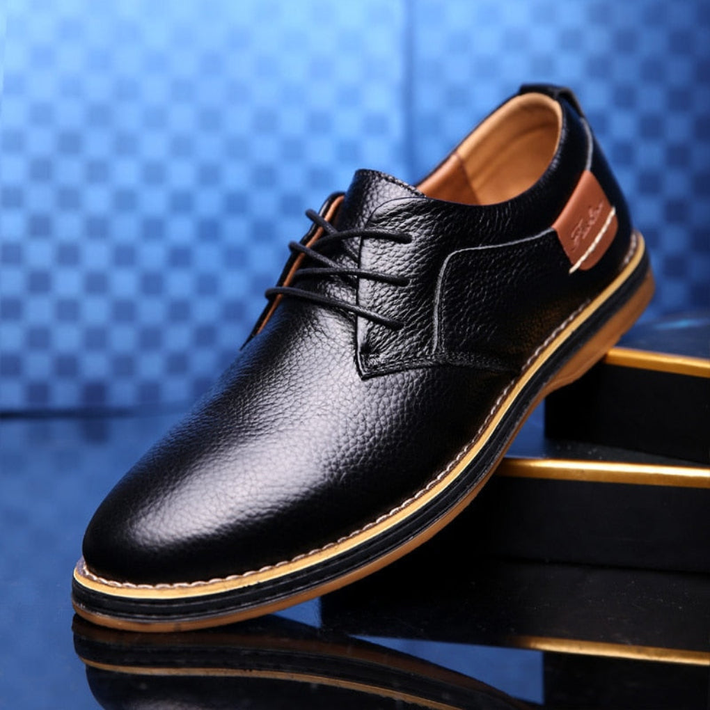 Waterproof Men's Oxford dress shoes, offering classic style and durability for business, formal, or daily wear.