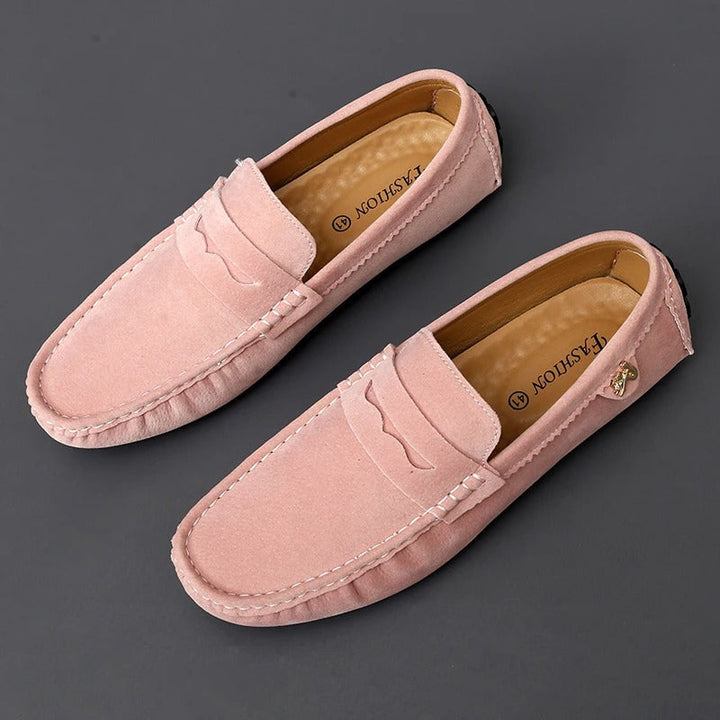 Stylish men's casual penny loafers, featuring a durable driving sole and classic design for comfort.