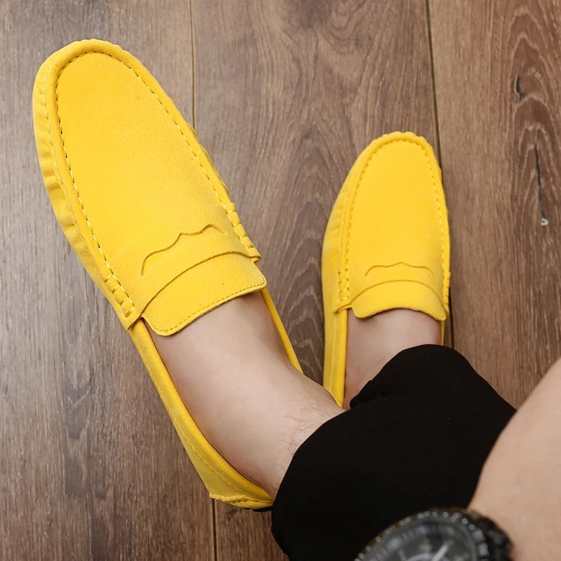 Versatile men's penny loafers, ideal as comfortable driving shoes or smart casual spring footwear.