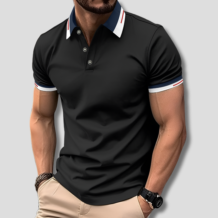 Vibrant pink men's polo shirt offering all-day comfort. A versatile, short-sleeve top for classic casual style and everyday wear.
