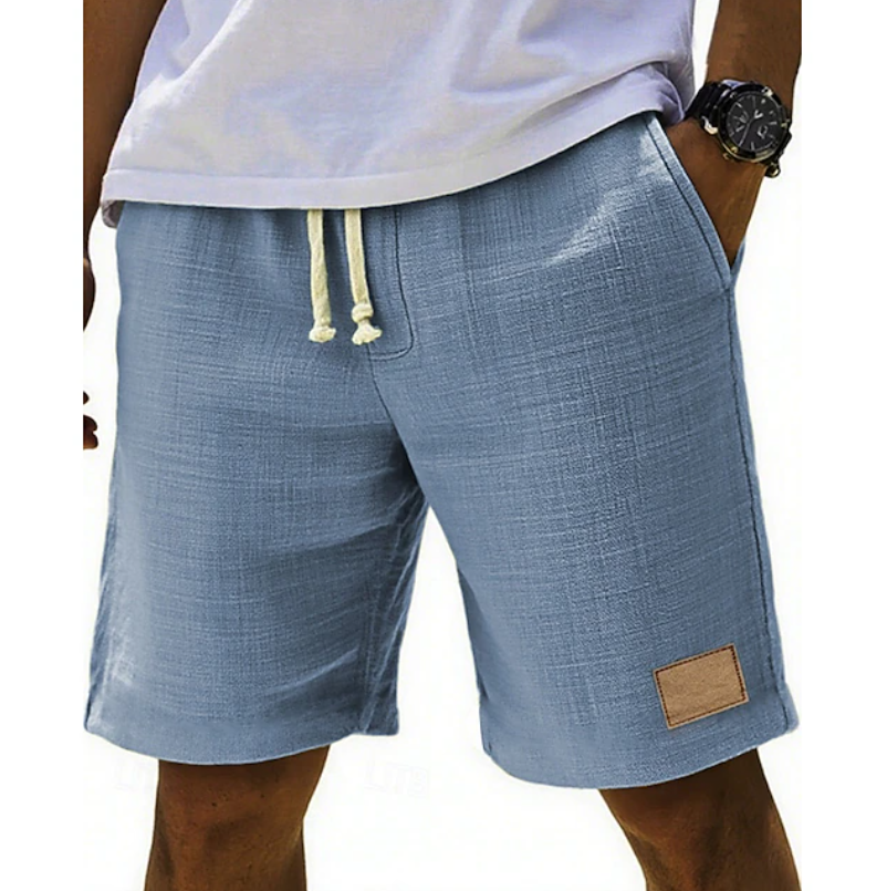 Relaxed fit men's casual lace shorts, featuring a comfortable drawstring & versatile summer style.