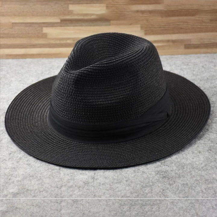 Men's elegant woven Panama sun hat for sun protection. Ideal casual or travel accessory.
