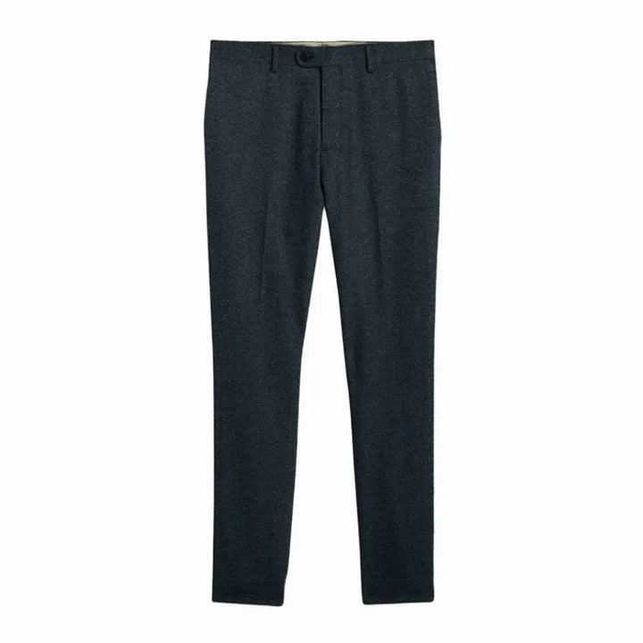 Classic navy three-piece suit, featuring a stylish vest & modern cut trousers.