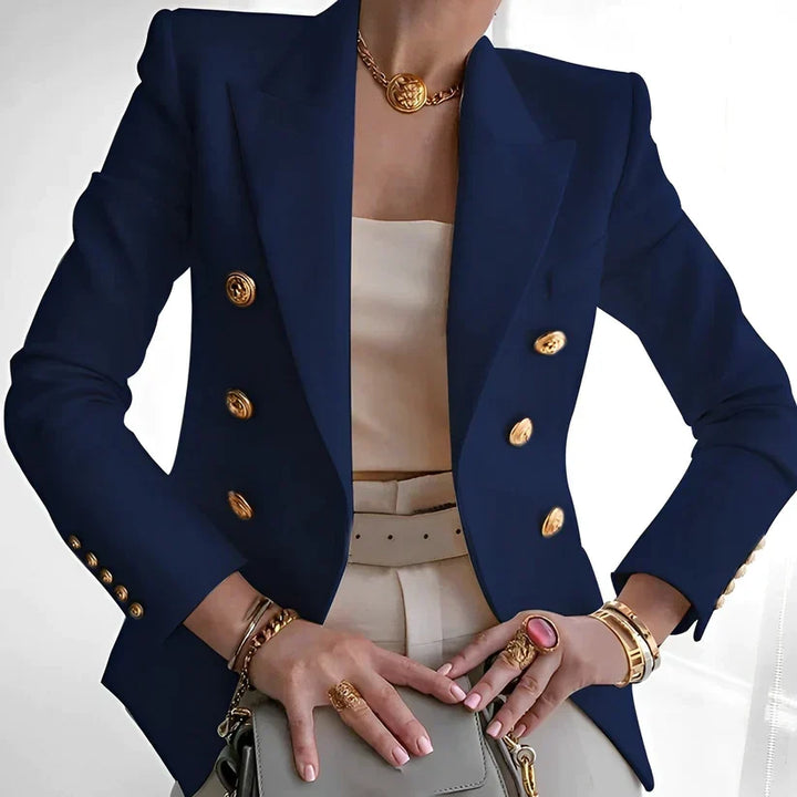 Elegant ladies' single-button tailored blazer, ideal for a polished, professional and classic look.