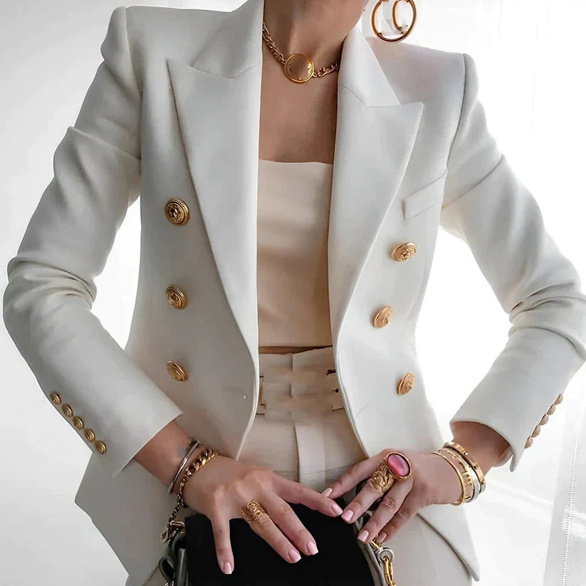Fashion-forward women's classic blazer with a contemporary twist, perfect for elevating any outfit.