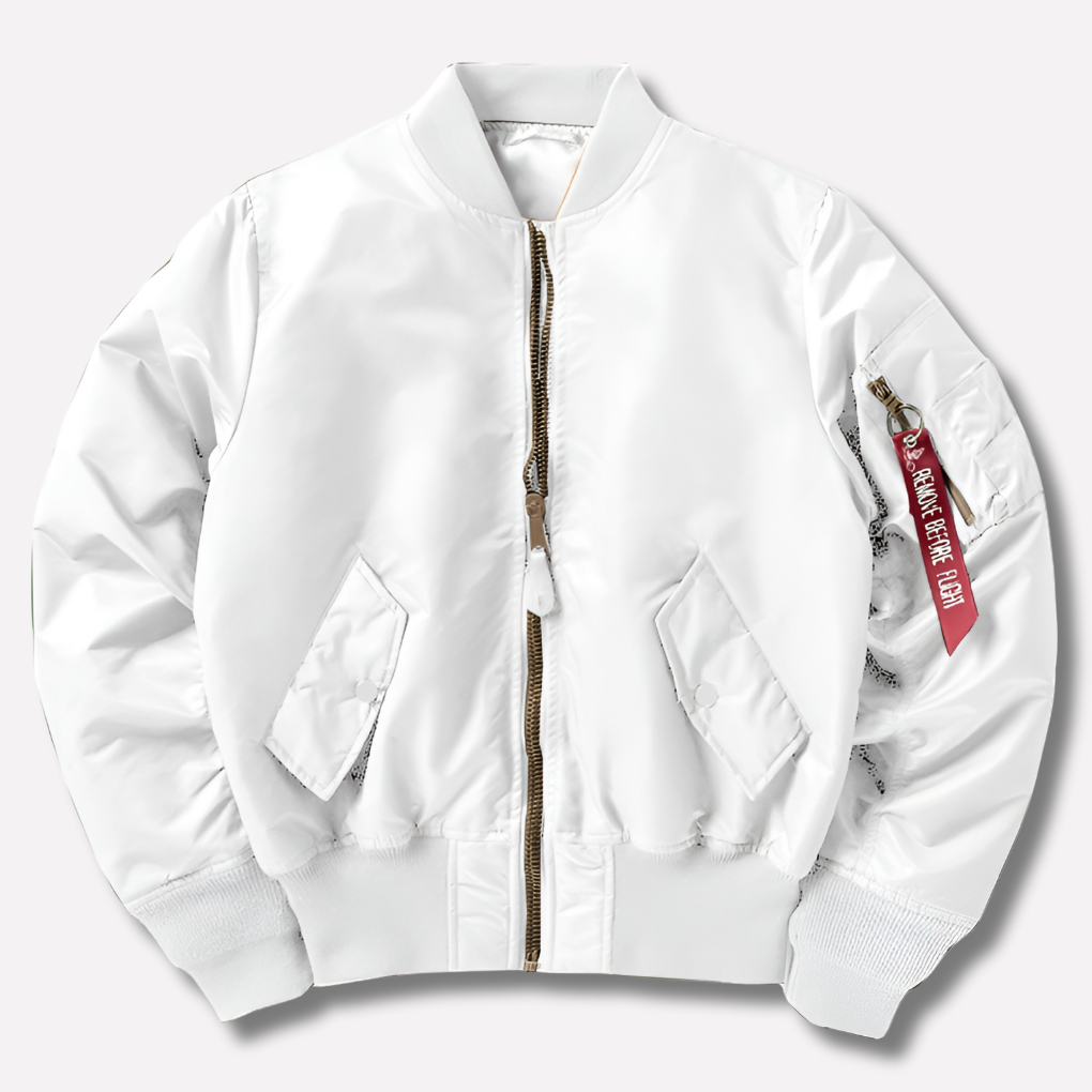 All-season bomber jacket for women & men, featuring a classic design & versatile layering for comfort.