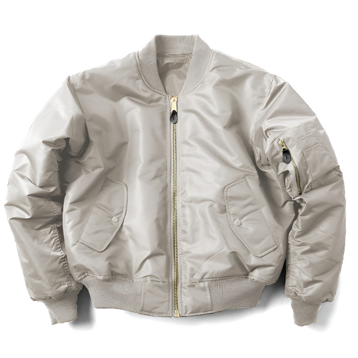 Timeless classic bomber jacket, designed for unisex appeal, comfort, and everyday fashion versatility.