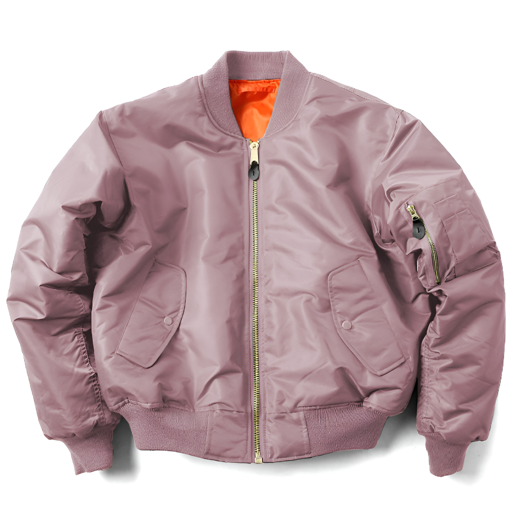 Close-up of a classic unisex bomber jacket, highlighting quality fabric & ribbed cuffs for comfort.