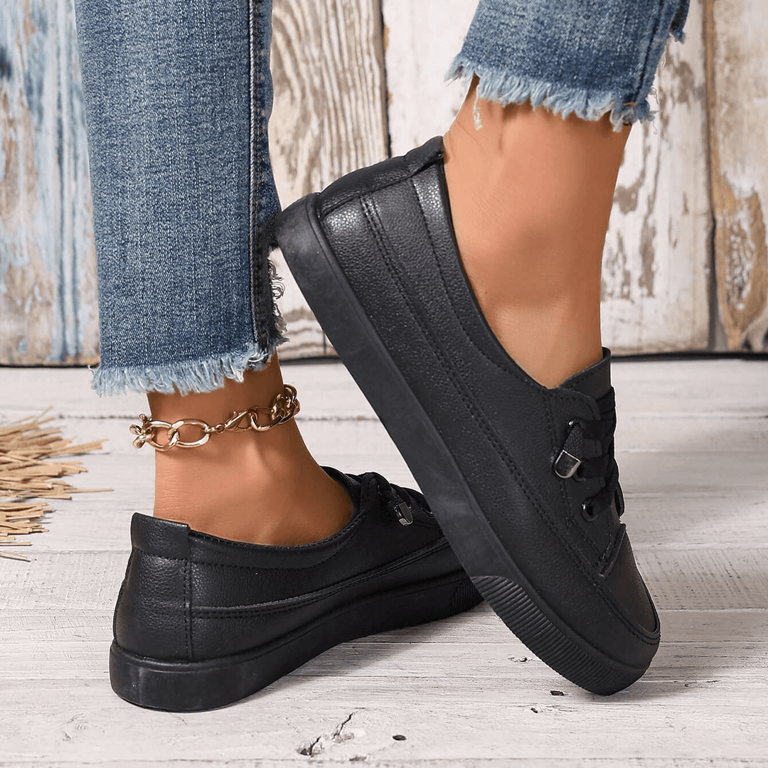 Ladies' classic style orthopedic laced shoes, designed for comfortable everyday wear and supportive walking.