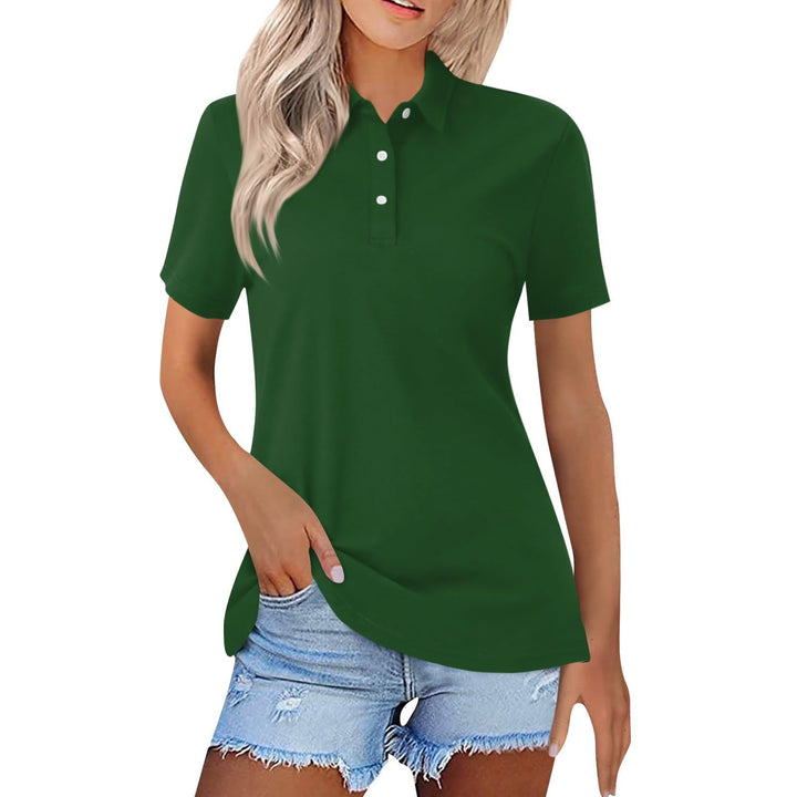 Women's classic short sleeve polo in a relaxed fit. Smart casual everyday top, ideal for comfort and style.