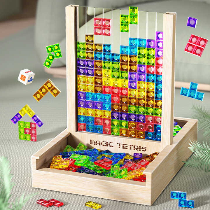 Classic wooden brain teaser puzzle game for kids & adults, educational logic toy, eco-friendly mental challenge.