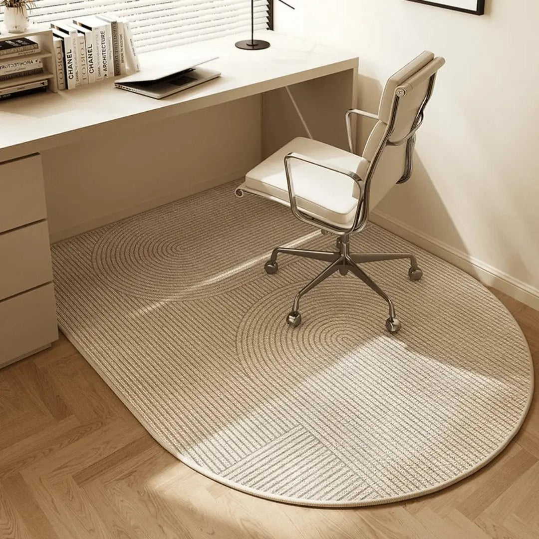 Durable clear chair mat protecting hard floors from office chair castor damage. Essential floor protector for workstations.