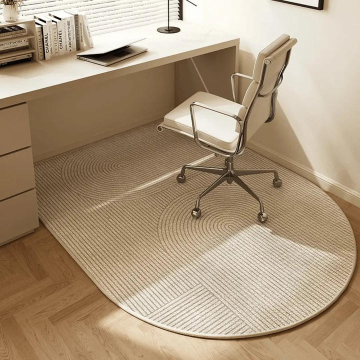 Durable clear chair mat protecting hard floors from office chair castor damage. Essential floor protector for workstations.