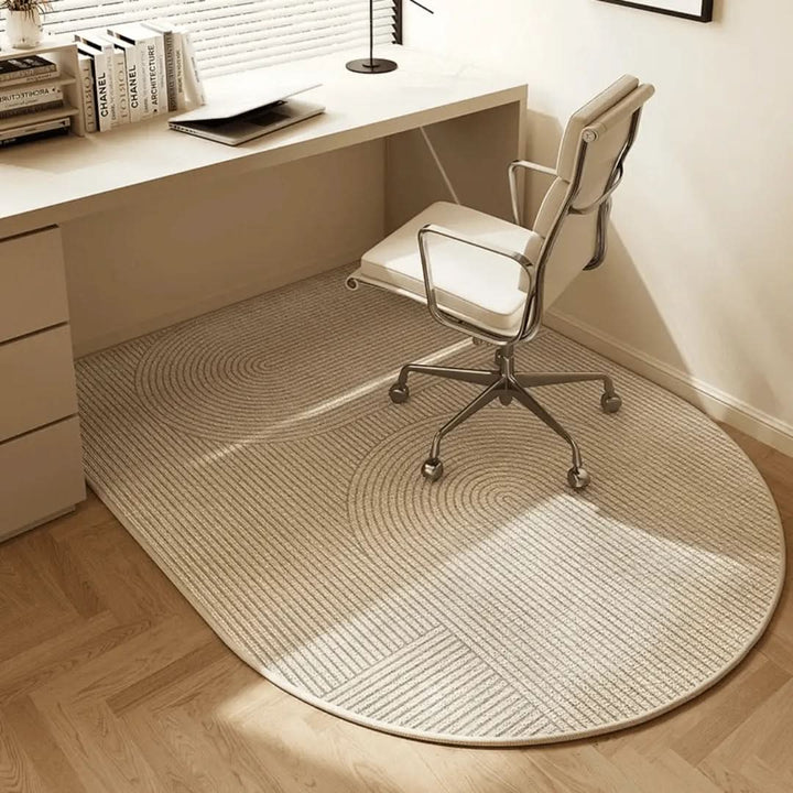 Anti-slip desk mat protects office floors from chair scuffs & wear. Durable rectangle mat ideal for home office.