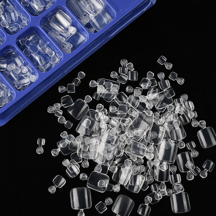 Clear soft gel nail extension tips set for professional and DIY gel nails. Perfect for salon-quality manicure & nail art.