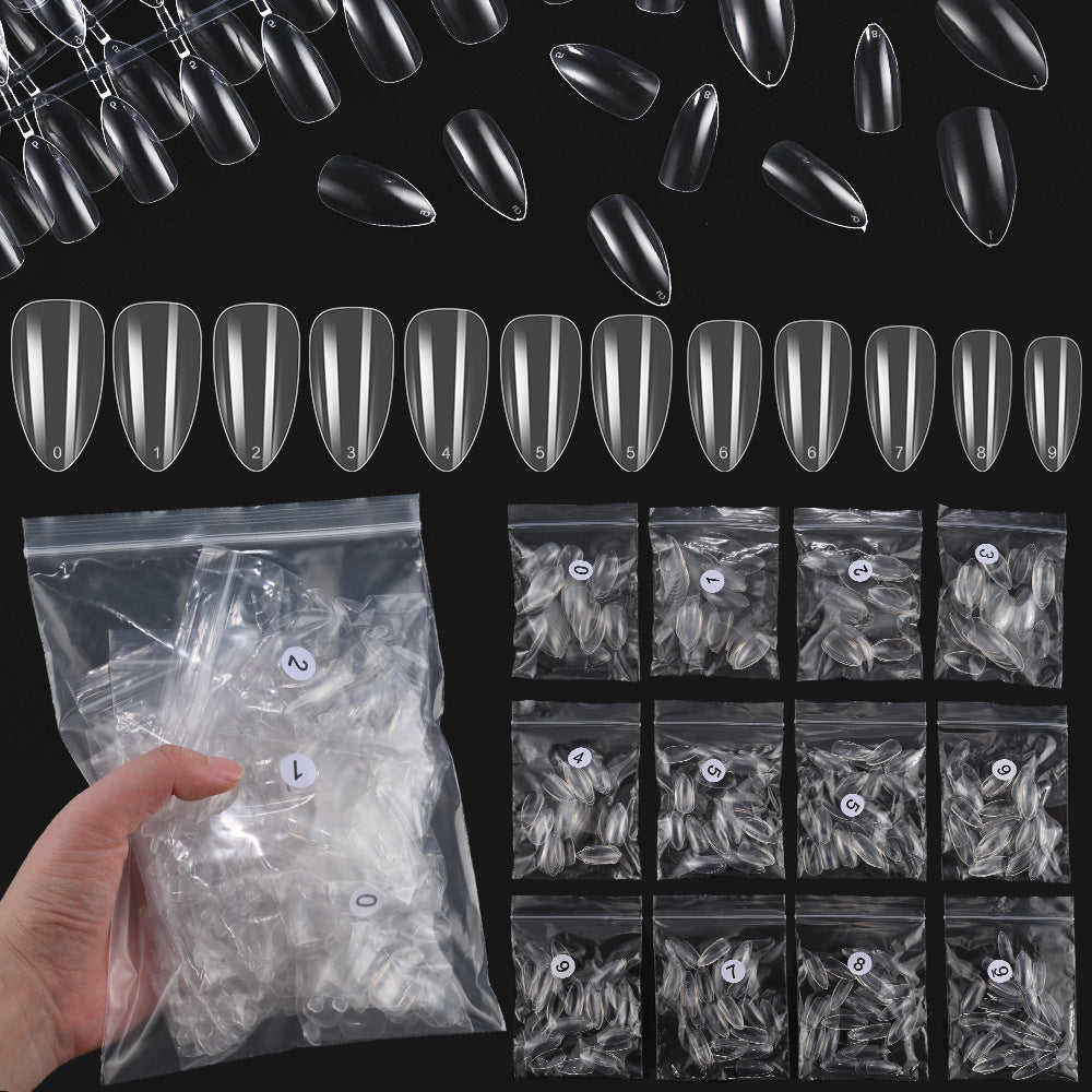 Clear soft gel nail tips for professional manicures & DIY nail extensions.