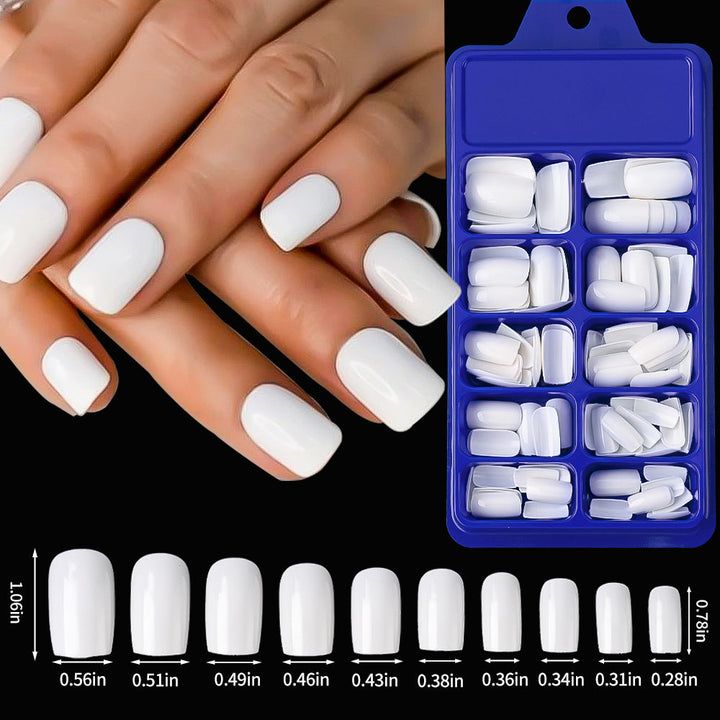 Full cover clear soft gel nail tips for women's beauty. Essential for natural-looking gel extensions & nail art designs.