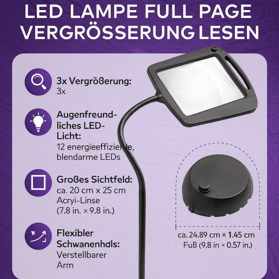 High-quality ClearView LED reading lamp & magnifier. Ideal for detailed hobbies, model making, and eye care.