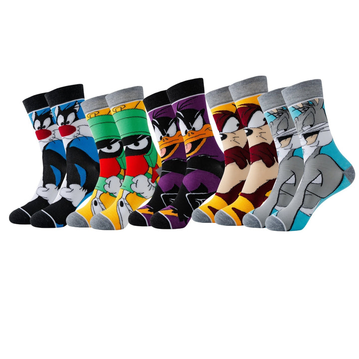 High-quality unisex cartoon socks for comfort & style, a great addition to any fun streetwear collection.