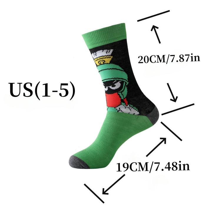 Set of colorful character socks, perfect for fun casual wear & streetwear style.