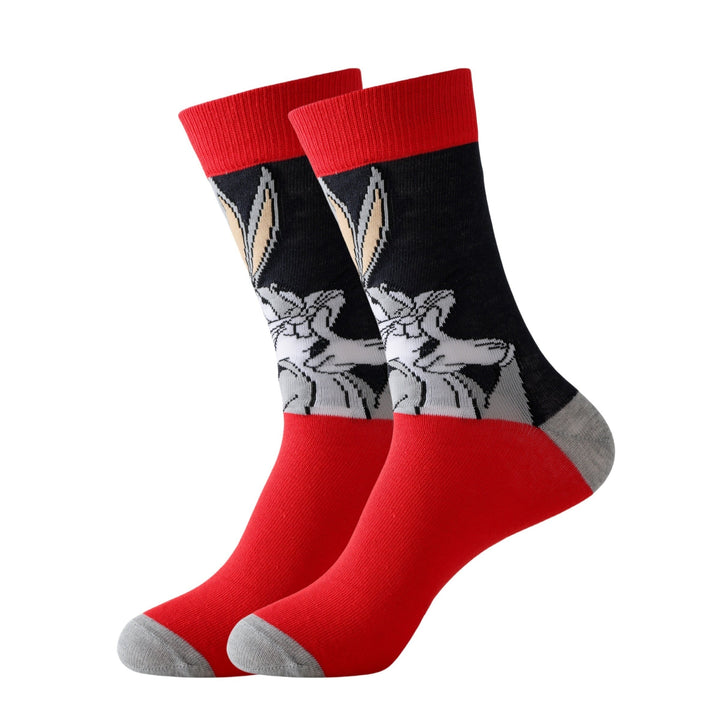 Ankle-length cartoon socks with beloved characters, a comfortable and unique streetwear accessory.