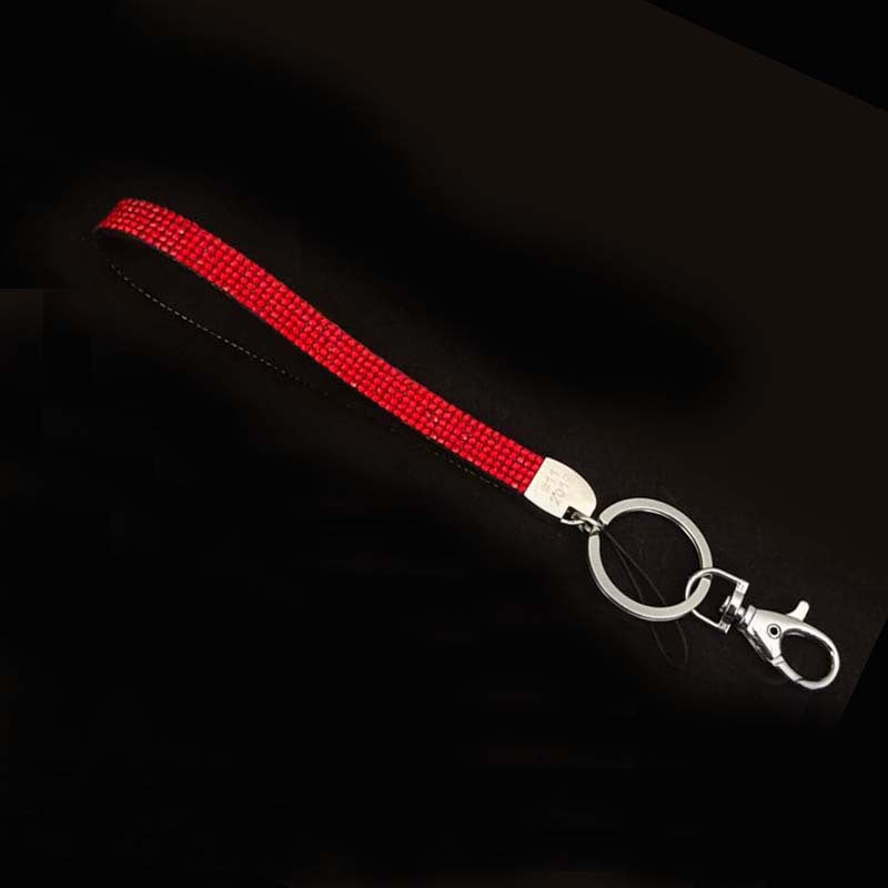 Glamorous crystal keychain, perfect for personalizing keys or as a stylish bag accessory.
