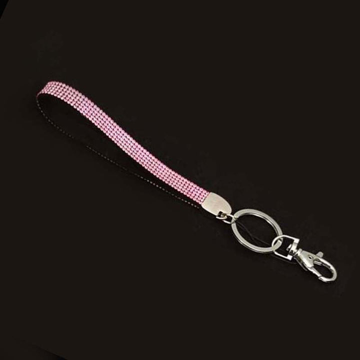 Beautiful rhinestone key holder, a glittering crystal accessory for keys and bags. Fashion gift.