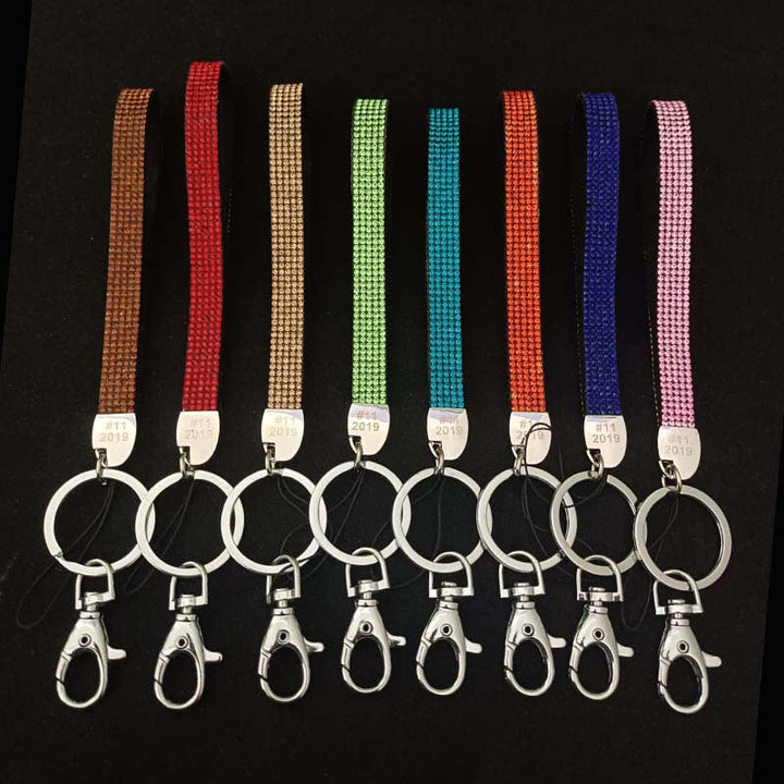 Elegant rhinestone keychain, a dazzling crystal accessory for keys or handbags. Perfect gift.