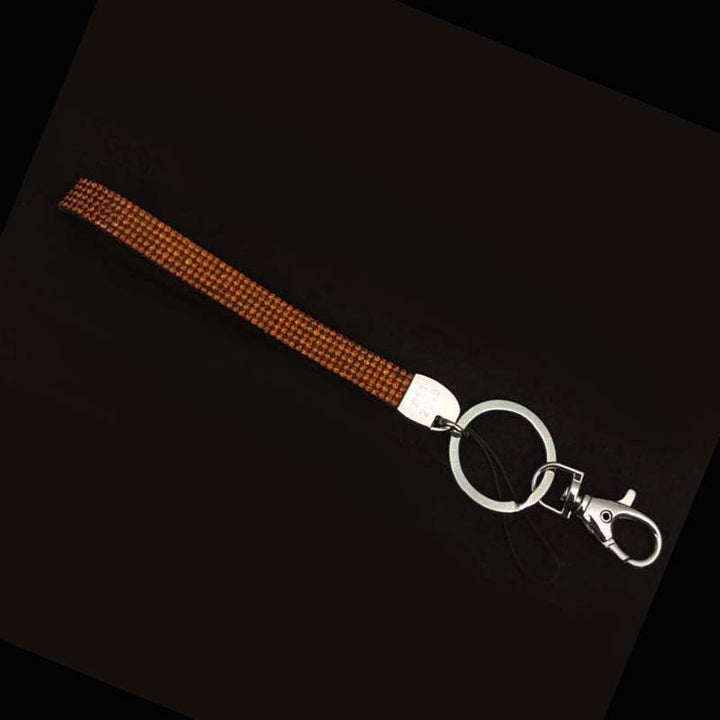 Decorative crystal keychain, perfect gift for key organization or handbag embellishment.