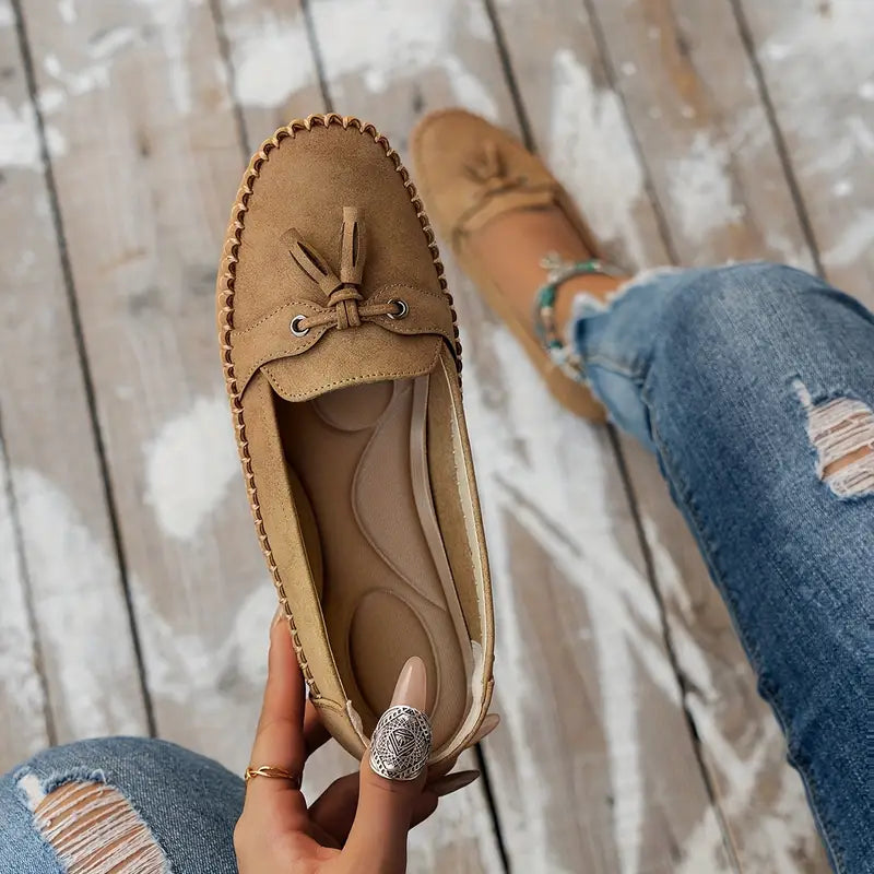 Lightweight women's orthopedic tassel loafers, designed for all-day casual comfort.