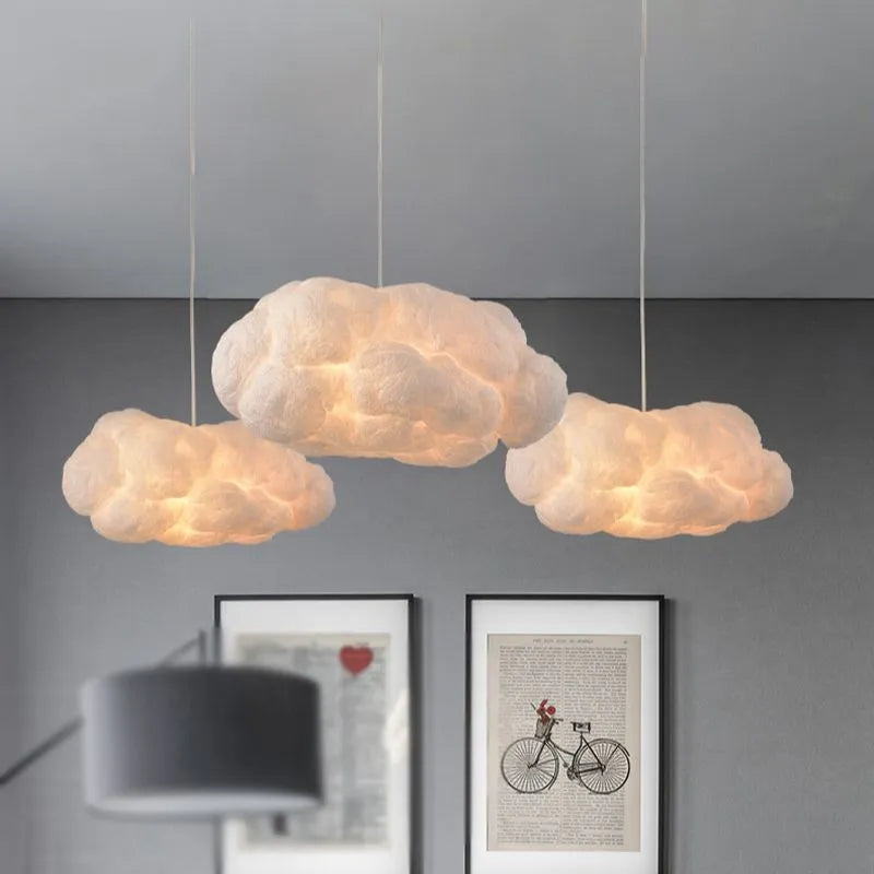 Elegant cloud pendant light, modern ceiling lamp adds unique ambiance to living & dining spaces.