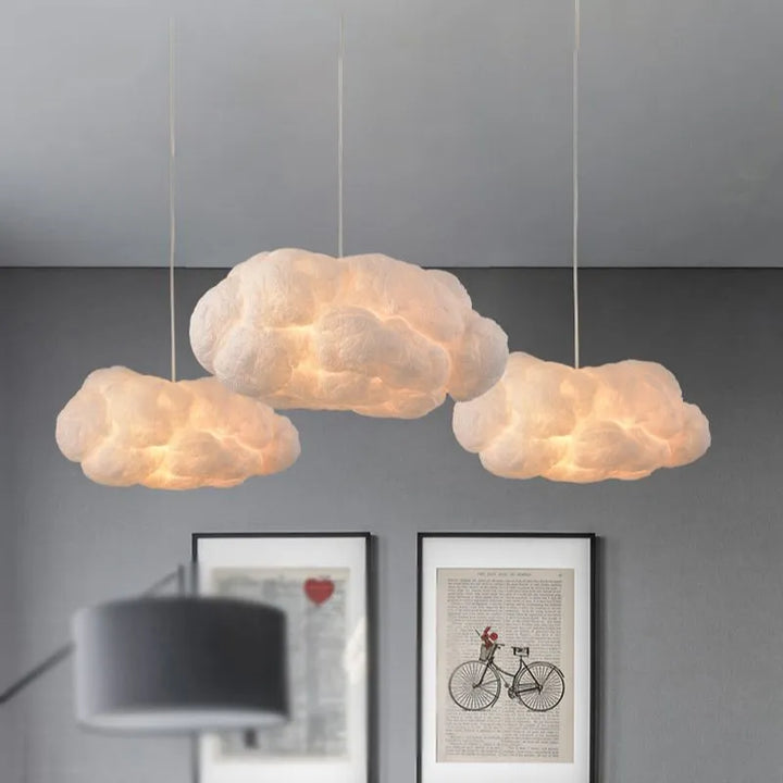 Elegant cloud pendant light, modern ceiling lamp adds unique ambiance to living & dining spaces.