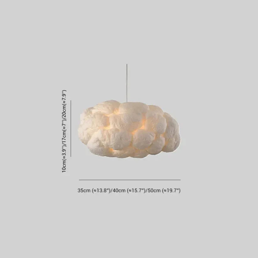 Unique cloud-shaped pendant light, modern home decor ceiling lamp perfect for elegant living and dining.