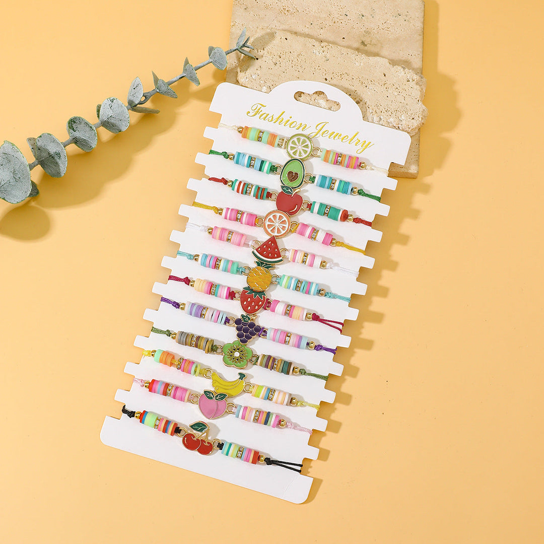 Colorful beaded friendship bracelet set for women, featuring a stackable design & elastic fit. Perfect boho fashion jewelry.
