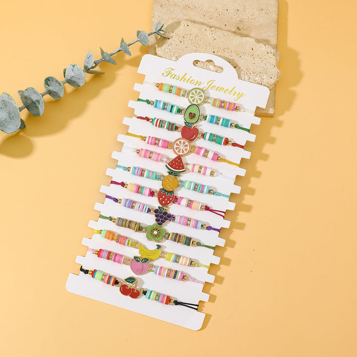 Colorful beaded friendship bracelet set for women, featuring a stackable design & elastic fit. Perfect boho fashion jewelry.