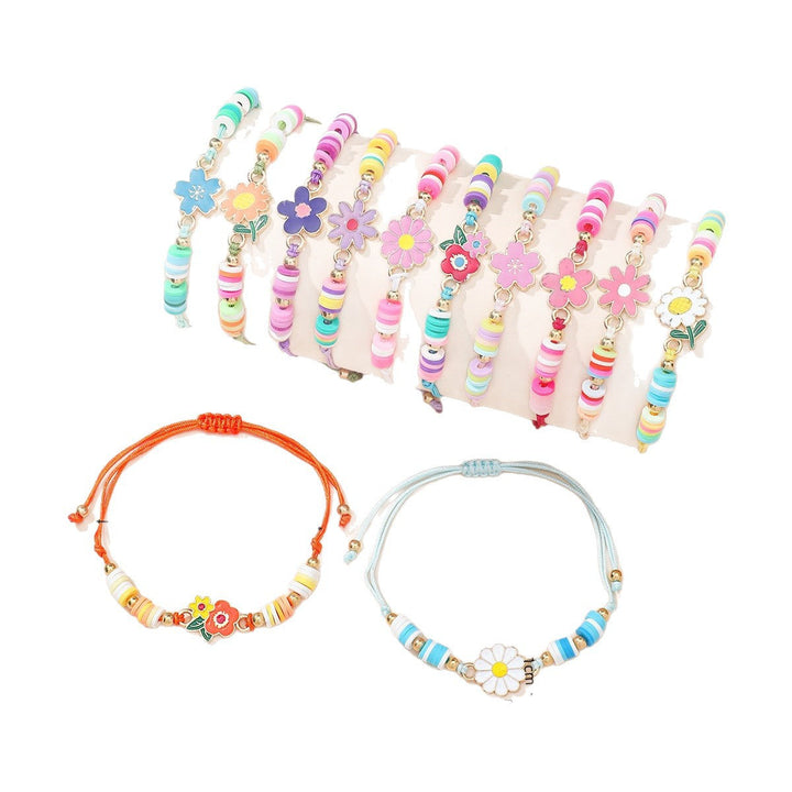 Stackable colorful beaded friendship bracelet set for women. Elastic and comfortable boho fashion accessory.
