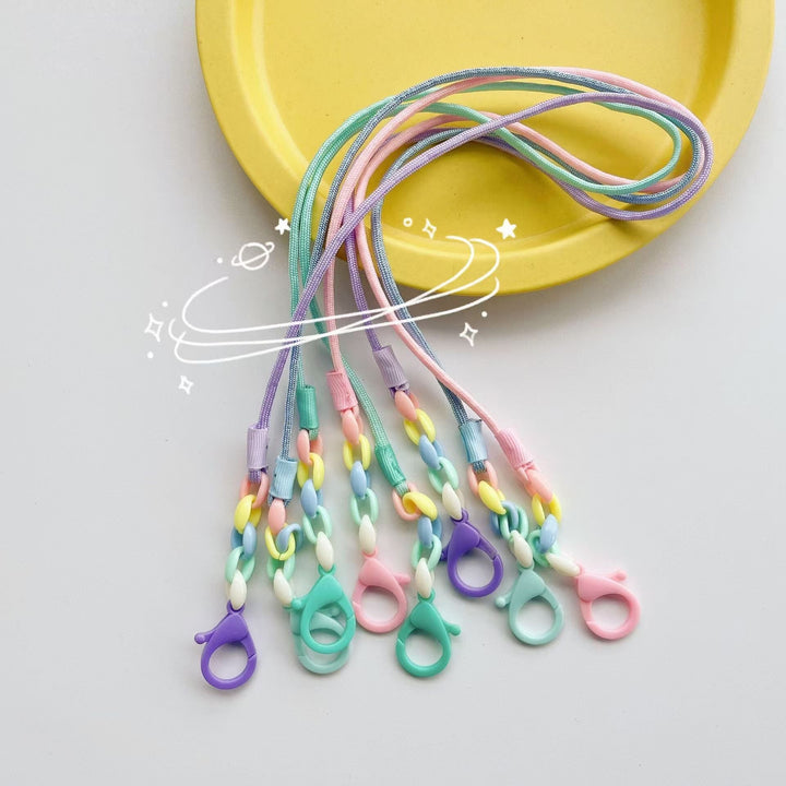 Colorful beaded glasses chain with vibrant beads, ideal for keeping eyewear secure and stylish.
