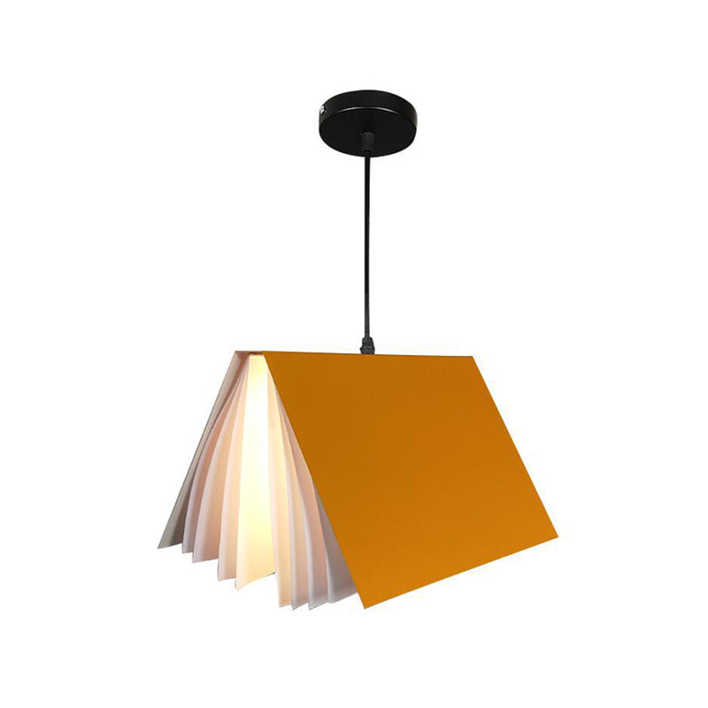 Modern colorful book pendant, ideal ceiling fixture for children's lighting.