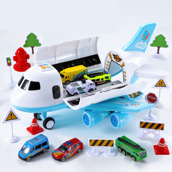Colorful children's adventure plane playset, inspiring creative role-play & exploration for boys & girls.