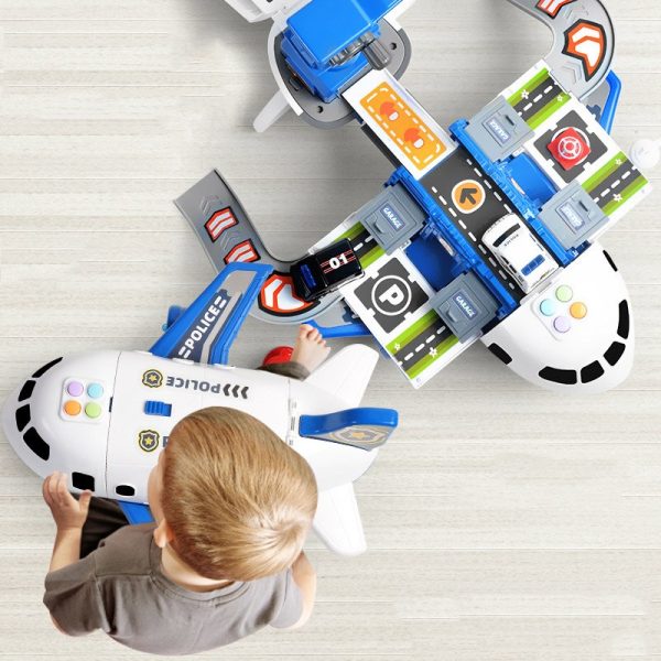 Vibrant kids' adventure plane playset with figures & accessories, ideal for imaginative play journeys.