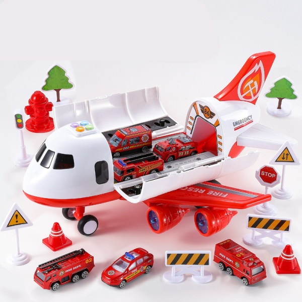 Close-up of a detailed plastic adventure plane from the playset, ready for imaginative flights.