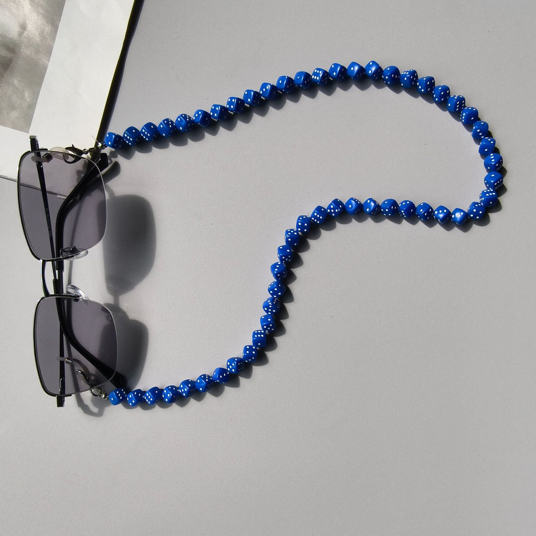 Secure & lightweight sunglasses lanyard, a colorful fashion accessory to prevent lost glasses.