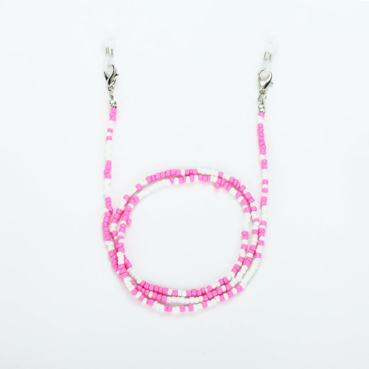 Stylish unisex colorful beaded necklace, an ideal fashion accessory with a practical carabiner clasp.