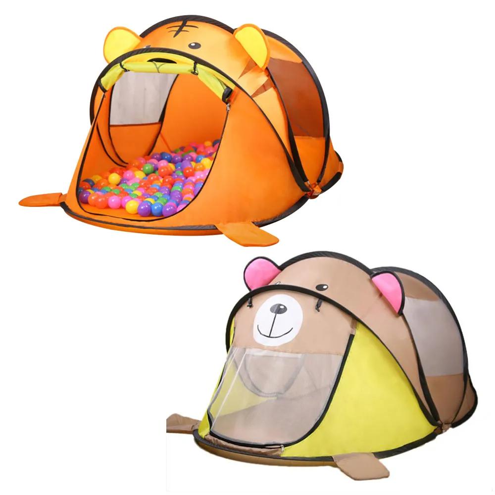 Versatile kids' pop-up tent for indoor play & outdoor fun. Animal-themed, portable, UV protected children's tent.